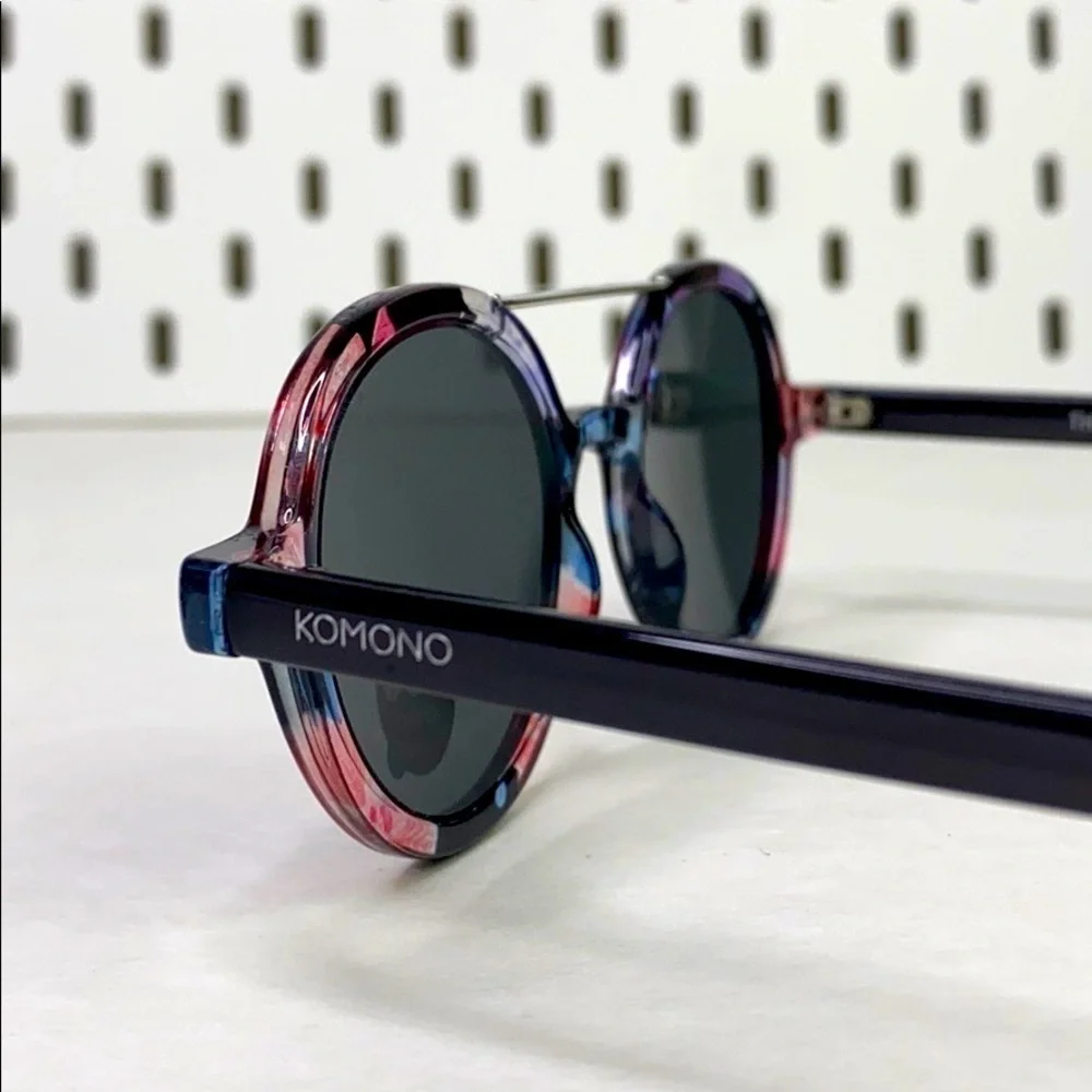 KOMONO Women’s Vivien Floral Sunglasses NEW Pink Black Blue